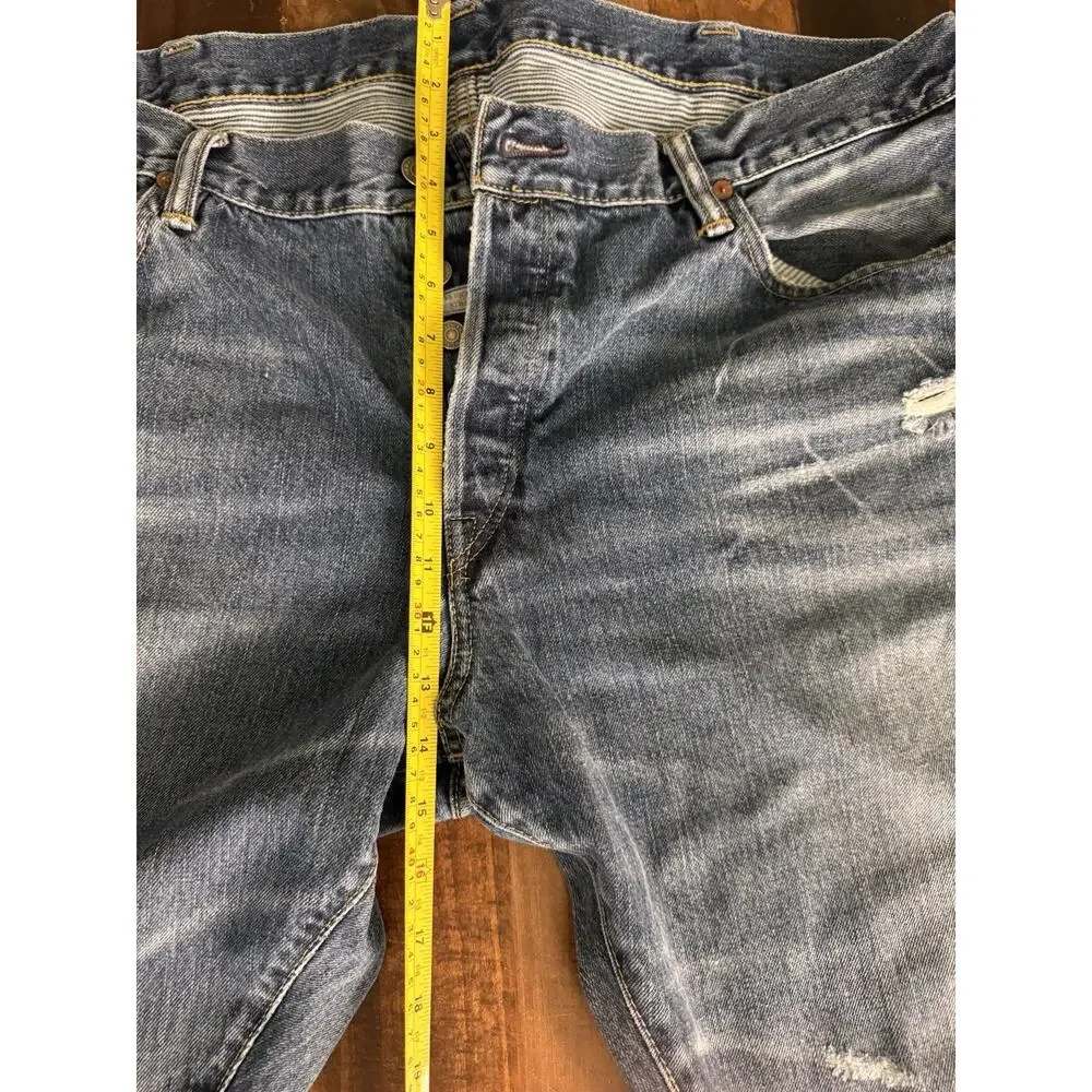 Vintage Polo Ralph Lauren Distressed Straight Leg Jeans Button Fly 40x30